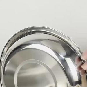 2pcs multifunctional stainless steel plates durable and easy to clean suitable for outdoor dining family activities fruit