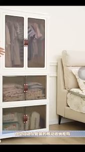 READY STOCK Foldable Storage Cabinet Multi-layer Household Made from plastic it requires no installation and serves as a practical solution for storing snacks childrens clothing toys