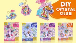 TAIYO Mainan Anak DIY Crystal Glue Manik Manik Kreatifitas Aksesoris Gantungan Kunci Tas