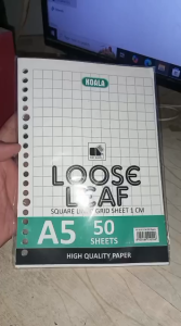 KOALA LOOSE LEAF A5 KERTAS BERGARIS KOTAK 1CM PACK FANTASIA DENGAN PAKING AMAN