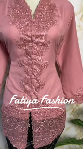 Kebaya Encim Senada Hitam Tangan Panjang