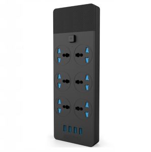 TB-T12 Universal Power Extension US Plug 3.1A 4 USB Port with 6 Socket Multi Protection