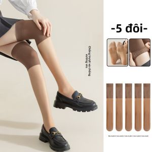 Tất nữ MiiOW dài đến đầu gối làm bằng lụa băng mỏng chống trượt