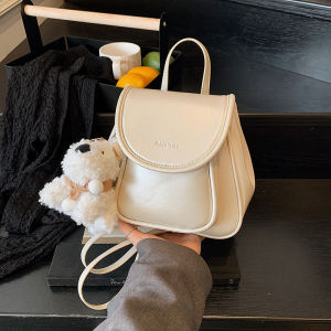 Korean Style Womens Mini Backpack Yellow Dual-Shoulder Fashionable Versatile High-End Small Niche Design Sensation Bag