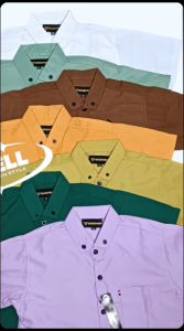 Kemeja Anak Laki-Laki 5-19 Tahun Lengan Pendek Terbaru 2025 Bahan Lembut Tidak Mudah Kusut