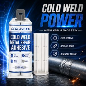 100ML Cold Weld Metal Repair Adhesive 2-Part Epoxy Glue for Steel Aluminum Iron Automotive Pipe Radiator DIY Bonding Repair