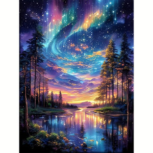 Jigsaw Puzzle 500 1000 1200 2000pcs Glowing Stars And Swirling Galaxy Night Sky For Adults Stress Relief Home Decor Present