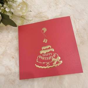 [พร้อมส่ง] การ์ดวันเกิดป็อปอัพ 3D มีไฟ มีเพลง การ์ด Happy Birthday การ์ดมีเพลง