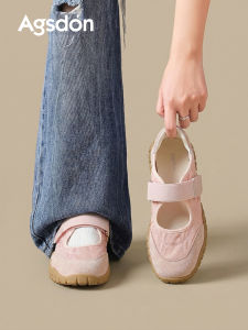 Agsdon | Pink Sport Sandals Ballet Mary Jane Magic Tape