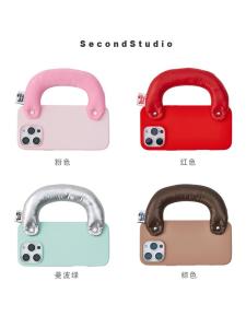 SecondStudio Creative Handheld Silicone Phone Case Liquid Soft Full Cover Protection for   13 14 15 pro Max