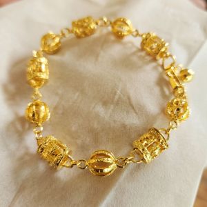 Gelang Bola Bola Cor Lapis Emas 24k
