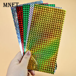 MNFT 15Pcs Fishing Lure Tape Reflective Fish Scales Lure Sticker Holographic Adhesive Luminous Lure Making Sticker for Fishing