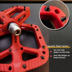 Kwok Bicycle Pedals Ultralight Pedal Platform MTB Road Mountain Bike Pedal Anti-slip Nylon DU Bearings Flat Pedals Bicycle Part