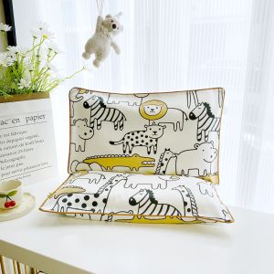 60 Cotton Satin Long-Staple Cotton Exquisite Kids Baby Cute Princess Style 30X50 Children Latex Pillow Case