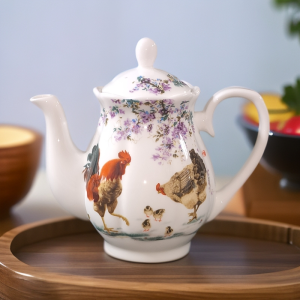 Large Size Ceramic Vinegar Pot Bone China Sauce Oil Bottle Kitchen Creative Wine Pot European Luxury Vintage Chinese Style Home Use