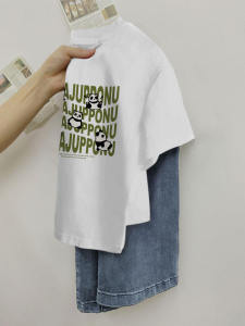 French Style Small Blouse Short Sleeve Slim Fit Slimming T-shirt Womens Shoulder Summer Stylish Niche Style Letters Print Short Tops