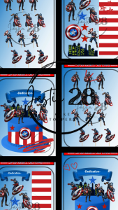 Captain America Cake and Cupcakes Toppers (Machine cut Waterproof) Avengers Birthday Party Decorations