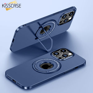KISSCASE Magsafe Bracket Case For iPhone 15ProMax With Mobile Phone Holder Hide Stand Hard Cover For Wireless Case For iPhone 15 Plus 14 13 12 Phone Back Cover