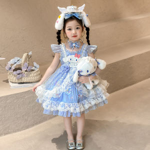 Sanrio | Girls New Yorkie Princess Dress Summer Kids Birthday Skirt Puffball Gown Performance Dress