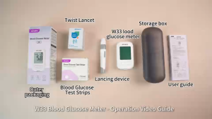 Aicare AILE Blood Glucose Meter Kit - Digital Display - Portable - Easy to Use - Complete Starter Kit - For Glucose Monitoring