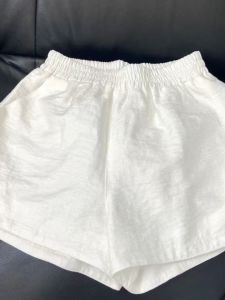 Quần Short Lưng Cao Màu Trơn Cho Nữ Quần Áo Thể Thao Thường Ngày Phong Cách Đường Phố Quần Dài Năm Mảnh