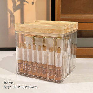 Large Capacity Makeup Brush Storage Box Dustproof Cover Included Organizer Holder for Lipstick Eyebrow Pencil And Cosmetic Brushes