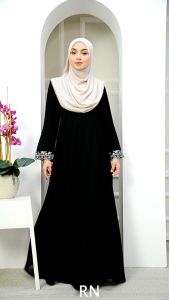 DRESS CINDERELLA 3.0 - Jubah Muslimah| Baju Raya| Kenduri | Plain Chiffon | Pregnant Nursing | Putih Hitam Purple