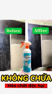 Tẩy cặn canxi inox Tẩy ố nhà tắm tẩy ố kính vòi sen chậu bồn nhà tắm Nanoka 550ml - Hàng chính hãng