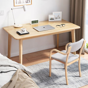 Simple Home Use Solid Wood Leg Desk Nordic Style Bedroom Computer Desktop Long Rectangle Student Study Writing Table