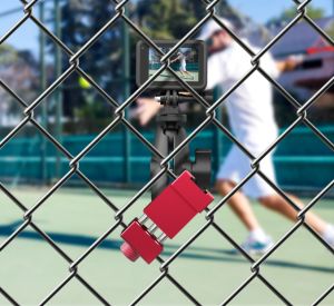 20250526ตัวยึดรั้วกีฬาสำหรับ GoPro13โทรศัพท์มือถือ X5 Insta360 X4 DJI Action 5 Pro Mevo กล้องสายโซ่สำหรับฟุตบอลเบสบอลเทนนิสกล้องกล้องกีฬา