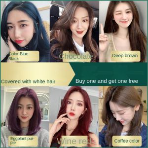 Kem Nhuộm Tóc Tự Nhiên Không Kích Thích Cho Tóc Bạc 2025 Màu Phổ Biến Kem Nhuộm Tóc Tại Nhà Cho Phụ Nữ Không Cần Phơi Sáng