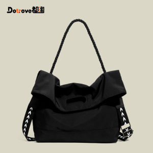 Fashionable Nylon Large Capacity Tote Bag Womens Single Shoulder Handbag Trendy All-Match Durable Soft Handbag by Doutou
