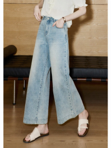 KUHNMARVIN | Quần Jean Slim Phong Cách Thoáng Mát 100% Cotton cho Nữ