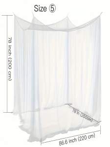 [Ultra-Large Mosquito Net] Ultra-Large 1pc King Size Mosquito Net Tent | 79x79x70 Inches 300D Mesh with 15 Holes for Maximum Ve