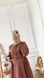SENNA STORE Cika Maxy Dress Baju Wanita Viral Busui Friendly Bahan Crinkle Airflow Terbaru 2024 OOTD