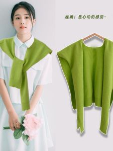 Khăn Choàng Dệt Kim Mới Sạch Và Sáng Nữ Mùa Xuân Mùa Thu Đa Năng Phòng Điều Hòa Có Bảo Vệ Cổ Trang Trí Vai Thắt Nút Nửa Tay Áo Khăn Choàng Sợi