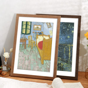 Retro Style Wooden Picture Frame For 8K Artworks
