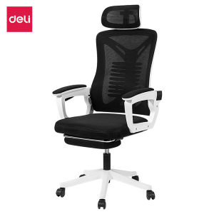 เก้าอี้ทำงาน หมอนรองเอวกระดูกงู พนักพิงศีรษะ 2D อุปกรณ์สำนักงานเก้าอี้