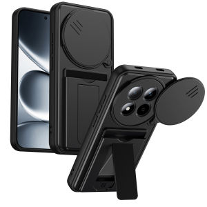 szhaiyu | Shockproof Lens Protective Camera Card Holder Slot Wallet Kickstand Phone Case for Redmi Note 15 Pro Plus 15Pro 4G 5G Cover
