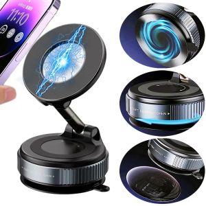 【Pphha】Car Phone Holder Suction Cup Vacuum Magnetic Phone Bracket 720° Rotating Foldable Navigation Mounts Auto Interior Accessories