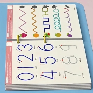 Page 32 Reusable Kids Writing Book - Erasable Practice Notebook for Ages 3-6 | Durable Learning Pad for Handwriting Training