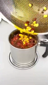 ถ้วยกรองน้ำมัน 1.3 ลิตร หม้อกรองน้ำมัน หม้อกรองน้ำมันพืช  สแตนเลสอลูมิเนียม