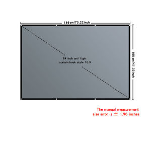 60-133 inches anti light screen foldable easy to carry and install can also be viewed during the day