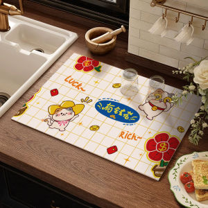 Water Absorbent Pad Kitchen Countertop Waterproof Cuttable Sticker Sink Edge Splash Proof Water Pool Side Home Cleaning Tool