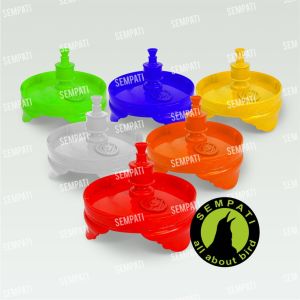 SEMPATI Tebok Lovebird Pvc Plus Pion Tebok Anti Pecah Untuk Sangkar Kandang Lovebird Bulat Kapsul Burung Lovebird Love Bird