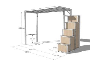 Loft bed with shelf customize singapore for helper room/bomb shelter/store room