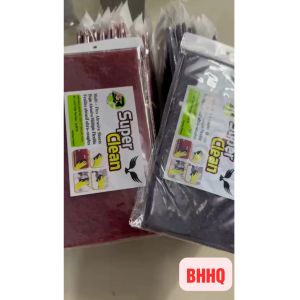 Combo 10 miếng cước nhám đỏ chùi xoong nồi miếng rửa chén tím - đỏ miếng đánh bóng bề mặt kim loại super clean Bảo Trân.