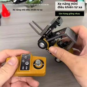 Xe Nâng Đồ Chơi Điều Khiển Từ Xa Tỷ Lệ 1:64 2.4G Để Bàn Hợp Kim Mini Xe Kỹ Thuật Điều Khiển Từ Xa Quà Tặng Cho Bé Trai Chất Liệu Kim Loại & Nhựa