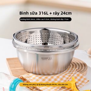 Chậu Rửa Và Tiệt Trùng Bình Sữa Cho Bé 316L Thép Không Gỉ