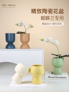 Creative High-End Ceramic Plant Pots Butterfly Orchid Wind Bell Green Plant Flower Pots Breathable Network Famous Clay Pots